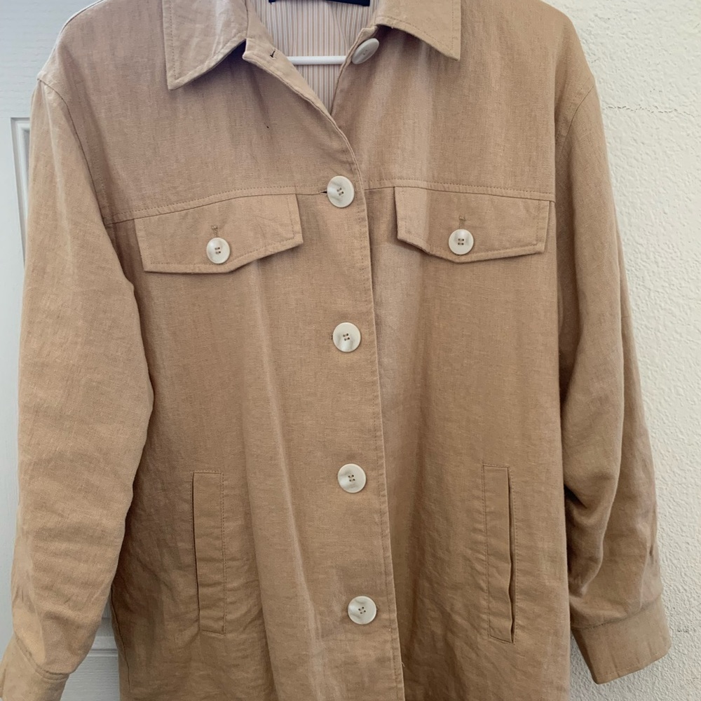 COPY - Zara Linen Jacket - Picture 2 of 3